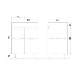 Тумба с раковиной MIRSANT Next 60 