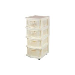 Комод 4 секции STOCKHOLM, молочный туман /Пластик Репаблик/