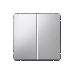 Механизм выключателя SYSTEME ELECTRIC Art Gallery 2 клавиши алюминий GAL000351