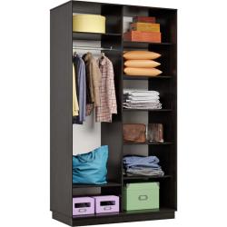 Шкаф-купе ХОЧУ ДОМОЙ Классика Мини 02 Венге/Серебро 1000*2200*600 мм