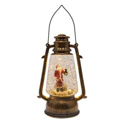 Фонарь LED NEON-NIGHT Санта Клаус декоративный с эффектом снегопада и подсветкой теплый белый 501-066