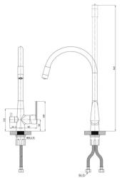 Смеситель для кухни ESKO Coral CL03GB