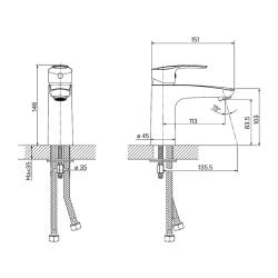 Смеситель для умывальника IDDIS Ray RAYBL00i01