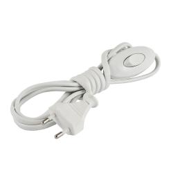 Шнур сетевой с вилкой MAKEL с выключателем белый 1,8 м 10026
