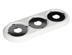 Рамка ТМ МЕЗОНИНЪ Аврора 3 поста белый GE70833-01