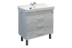 Тумба с раковиной COMFORTY Никосия 80 дуб белый 