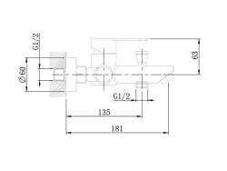 Смеситель для ванны ORANGE AP48-500NI