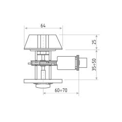 Замок врезной НОРА-М D1 Старая медь