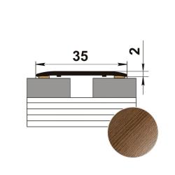 Профиль одноуровневый ЛУКА ЛС 35 ламинированный Дуб мокко 4061 1,35 м