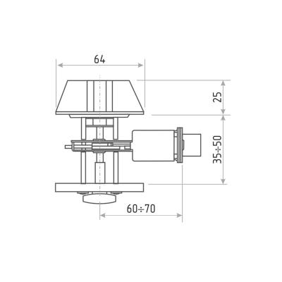 Замок врезной НОРА-М D1 Старая медь