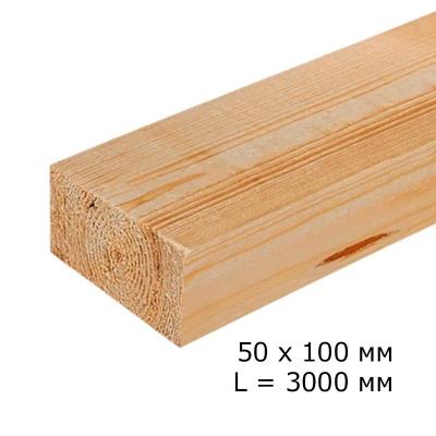 Доска сухая строганная 50*100*3000 мм
