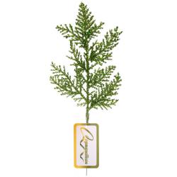 Декоративная веточка СЕРПАНТИН Зимний сон нежный зеленый 25 см