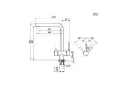 Смеситель для кухни GRANULA Сатин KS-7011