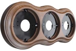 Рамка ТМ МЕЗОНИНЪ Аврора 3 поста темный дуб GE70833-26