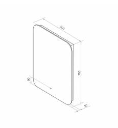 Зеркало КОНТИНЕНТ Burzhe Led холодный свет 50*70 см 