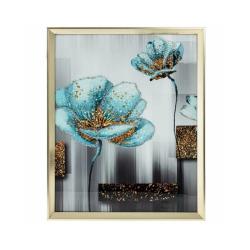 ПАННО НАСТЕННОЕ 41*2,5*50,5см Цветы кристальный декор /799053/РЕМЕКО/