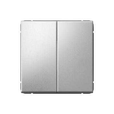 Механизм переключателя SYSTEME ELECTRIC Art Gallery 2 клавиши алюминий GAL000365