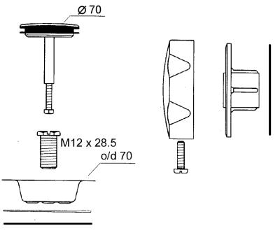 Ремкомплект сифона для ванны MCALPINE PUBSET-GOLD