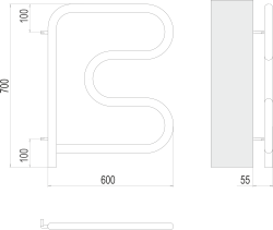 Полотенцесушитель TERMINUS F 600*600 мм