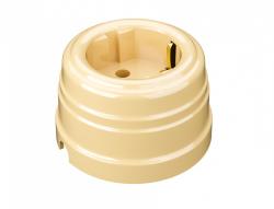 Розетка сетевая ТМ МЕЗОНИНЪ Аврора с заземлением слоновая кость GE70302-02