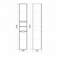Пенал MIRSANT Soho 30*180 см