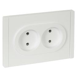 Розетка сетевая IEK Forte&Piano двойная белый FP-R20-10-1-K01
