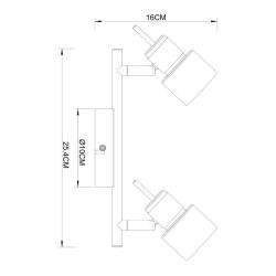 Спот ARTE LAMP Almach A1906PL-2BK Черный