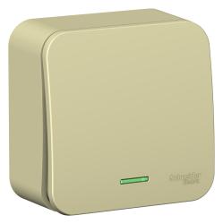 Выключатель SYSTEME ELECTRIC Blanca 1 клавиша с подсветкой бежевый BLNVA101117
