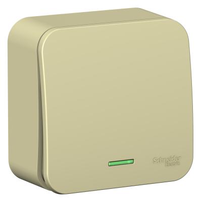 Выключатель SYSTEME ELECTRIC Blanca 1 клавиша с подсветкой бежевый BLNVA101117