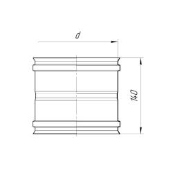 Адаптер ДЫМОК AISI 439 0,8 мм 150 мм ММ PTHR150150