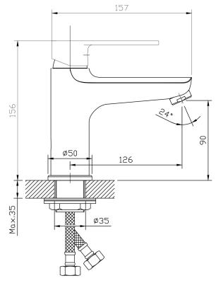 Смеситель для умывальника ESKO Belgrade BD26 Смеситель для умывальника ESKO Belgrade BD26