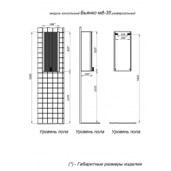 Шкаф BRIZ Бьянко 35 R 32,5*82,5 см