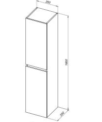 Пенал AQUANET Вега 35*160 см