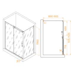 Душевое ограждение RGW TO-44 150*90 см TO-14+Z-050-2