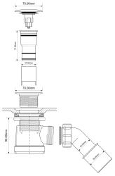 Сифон бутылочный MCALPINE для душевого поддона MRS2CL-AB