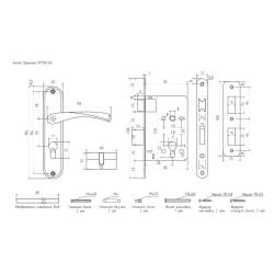 Замок врезной НОРА-М 700А Матовый никель