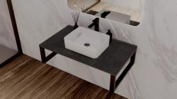 Столешница под раковину VIANT Neo бетон лофт 80*46 см