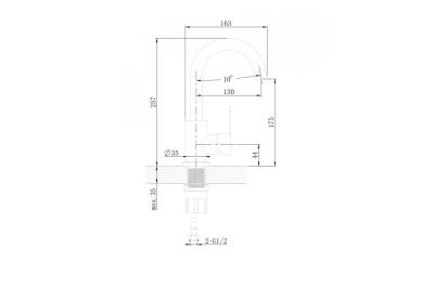 Смеситель для умывальника ORANGE AP48-302NI
