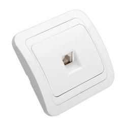 Розетка телефонная MAKEL Mimoza белый 12014