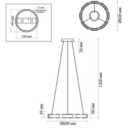 Люстра ODEON Fierro 4991/55L Черный