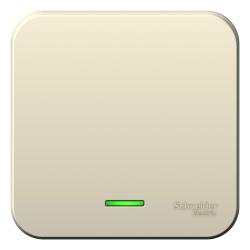 Выключатель SYSTEME ELECTRIC Blanca 1 клавиша с подсветкой молочный BLNVA101112