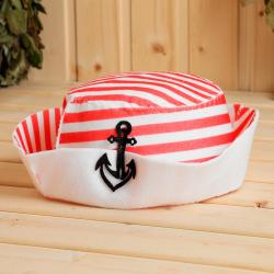 Шапка для бани Полоска