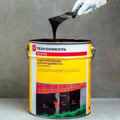 Мастика ТЕХНОНИКОЛЬ AquaMast битумная для фундамента 18 кг