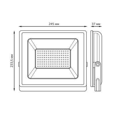 Прожектор LED GAUSS 100W черный 613100100