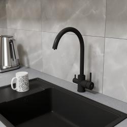 Смеситель для кухни RUSH Santiago SUS9035-37Black