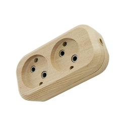 Колодка TDM Эко 2 гнезда сосна