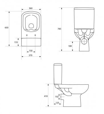 Унитаз-компакт CERSANIT Colour Clean On