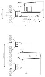 Смеситель для ванны ESKO Lagos Black LG54B