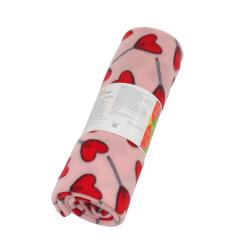 Плед BELEZZA Lollipop Сердце Розовый 130*150 см