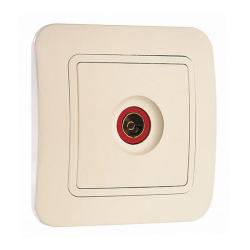 Розетка телевизионная MAKEL Lilium TV кремовый 70207